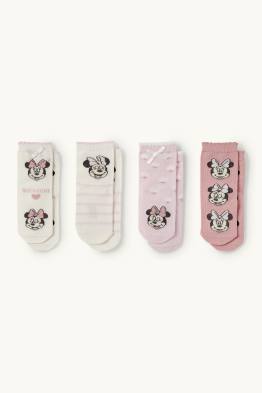 Lot de 4 paires - Minnie Mouse - chaussettes pour bébé à motif