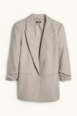 Longblazer - Regular Fit - gemustert - strukturiert