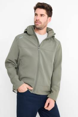 Veste à coquille souple avec capuche - déperlante