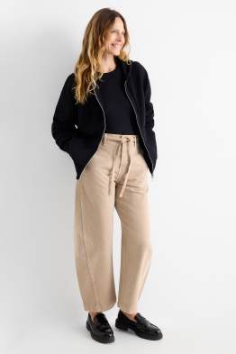 Stoffhose - High Waist - Barrel Leg