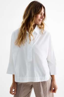 Bluse mit V-Ausschnitt