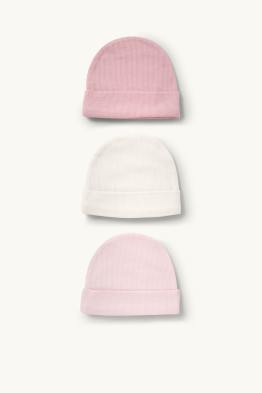 Multipack 3er - Baby-Mütze - gerippt