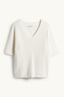 Strickpullover - kurzarm