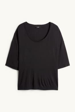 T-Shirt - Relaxed Fit - gerippt