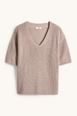 Strickpullover - kurzarm