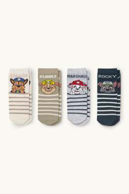 Lot de 4 paires - Pat’ Patrouille - Chase - chaussettes pour bébé à motif