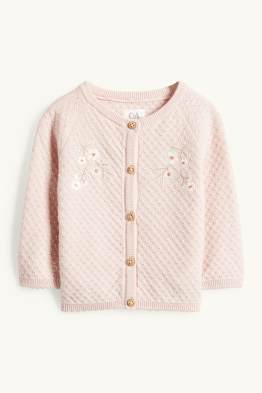 Floricele - cardigan tricotat bebeluși - structurat