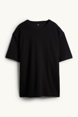 T-shirt - relaxed fit - finition côtelée
