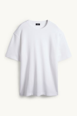 T-shirt - relaxed fit - finition côtelée