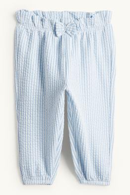 Pantaloni sportivi per neonati - a righe - tessuto tramato