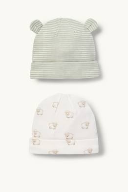 Wielopak, 2 szt. - owieczki - czapeczka niemowlęca