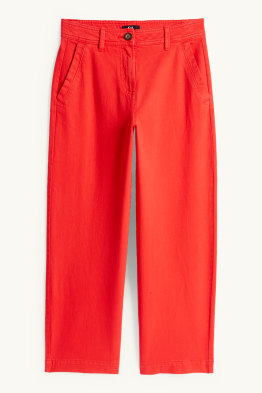 Cloth trousers - mid-rise waist - straight leg
