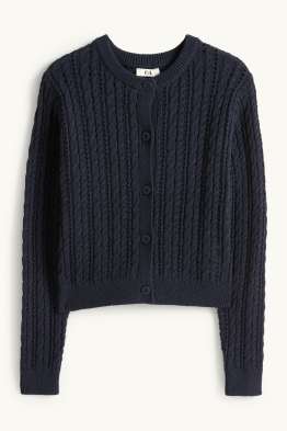 Strickjacke - Zopfmuster