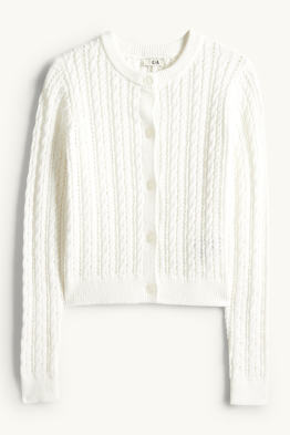 Strickjacke - Zopfmuster