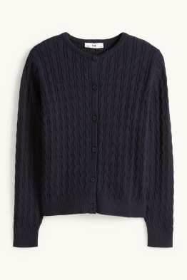 Strickjacke - Zopfmuster