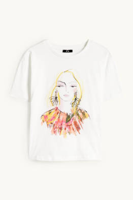 Camiseta con pedrería - regular fit