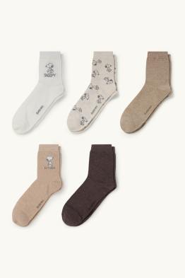 Confezione da 5 - calzini con motivo - Snoopy
