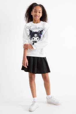 Kuromi - set - felpa e gonna - 2 pezzi