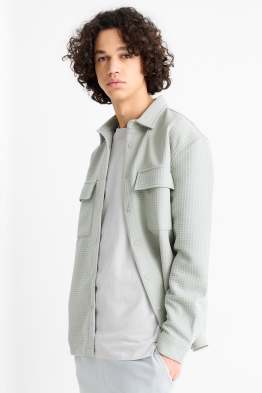 Chemise - relaxed fit - col kent - finition texturée