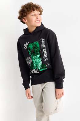 Minecraft - sweat à capuche - effet brillant