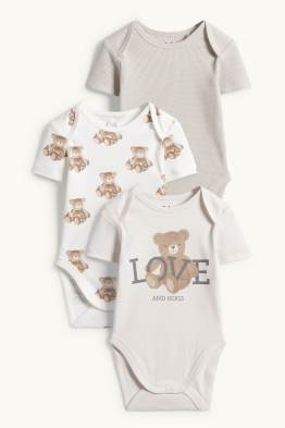Lot de 3 - teddy bear - bodys bébé