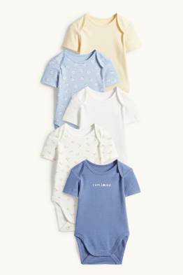 Lot de 5 - petites fleurs - bodys bébé