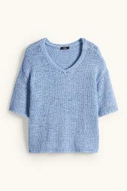 Strickpullover - kurzarm