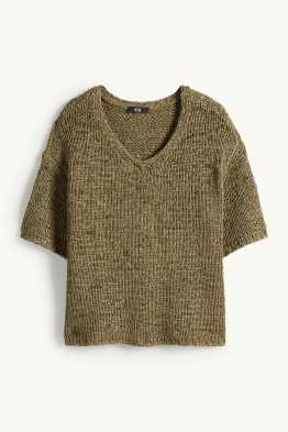 Strickpullover - kurzarm