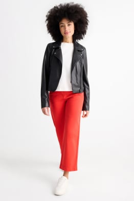 Cloth trousers - mid-rise waist - straight leg