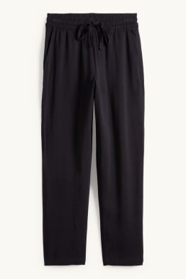 Pantalon en toile - high waist - jambe fuselée