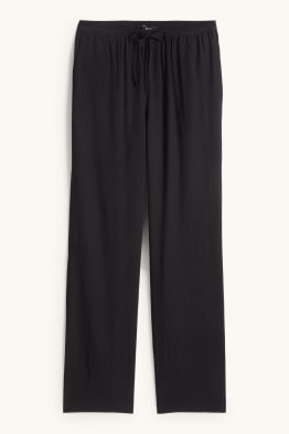 Pantalon en toile - mid waist - wide leg