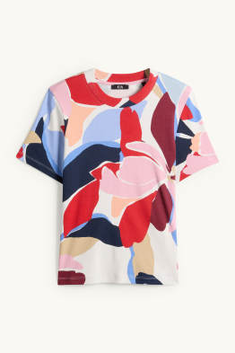 T-Shirt - Relaxed Fit - gemustert