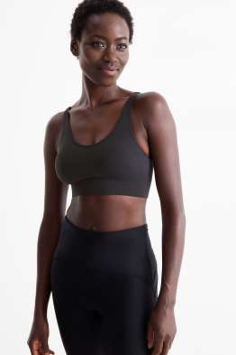 Sport-BH - wattiert - gerippt - seamless