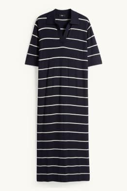 Strickkleid - Straight Fit - gestreift