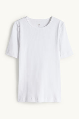 T-shirt - slim fit - ribstof