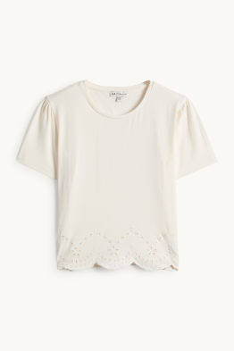 T-shirt - broderie anglaise
