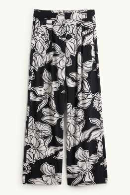 Stoffhose - High Waist - Wide Leg