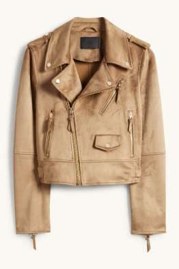 Blouson motard - faux suède