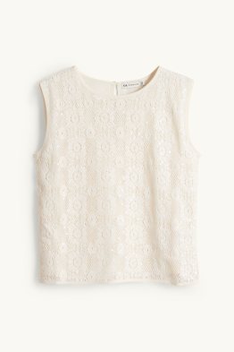 Crochet-Top - Glanz-Effekt