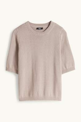 Strickpullover - kurzarm