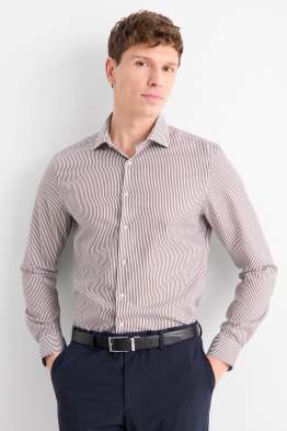 Camicia business - slim fit - colletto alla francese - senza necessità di stiratura - a righe