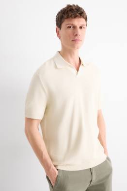Polo de punt - regular fit - texturat