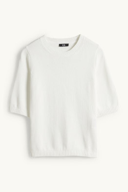 Strickpullover - kurzarm