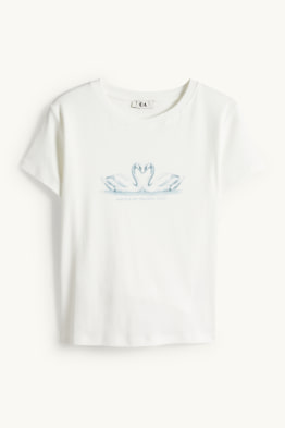 T-shirt - oversize - w prążki