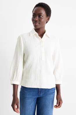 Blouse van mousseline