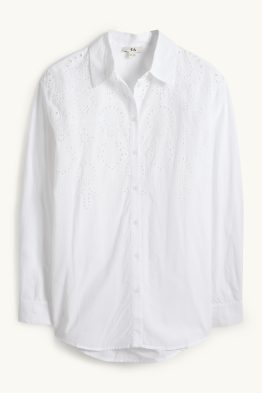 Blouse-chemise - broderie anglaise