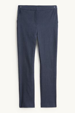 Stoffhose - Mid Waist - Tapered Fit - Jeans-Look