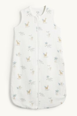 Motivo elefante, giraffa e leone - sacco nanna neonati - 6-18 mesi