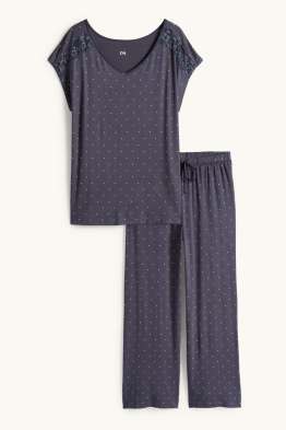 Viskose-Pyjama - gepunktet