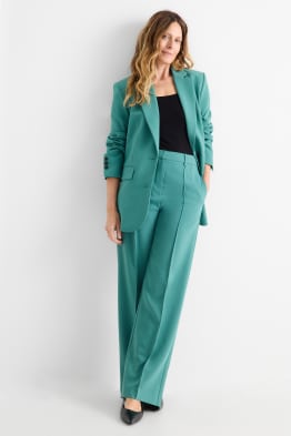 Business-Hose - Mid Waist - Wide Leg